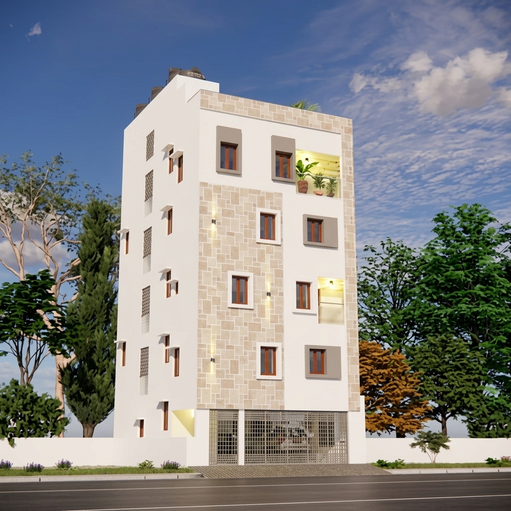 3D Elevation Design - Jayanagar 1st Block